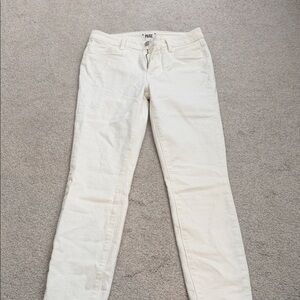 PAIGE Off-White Straight-Leg Jeans